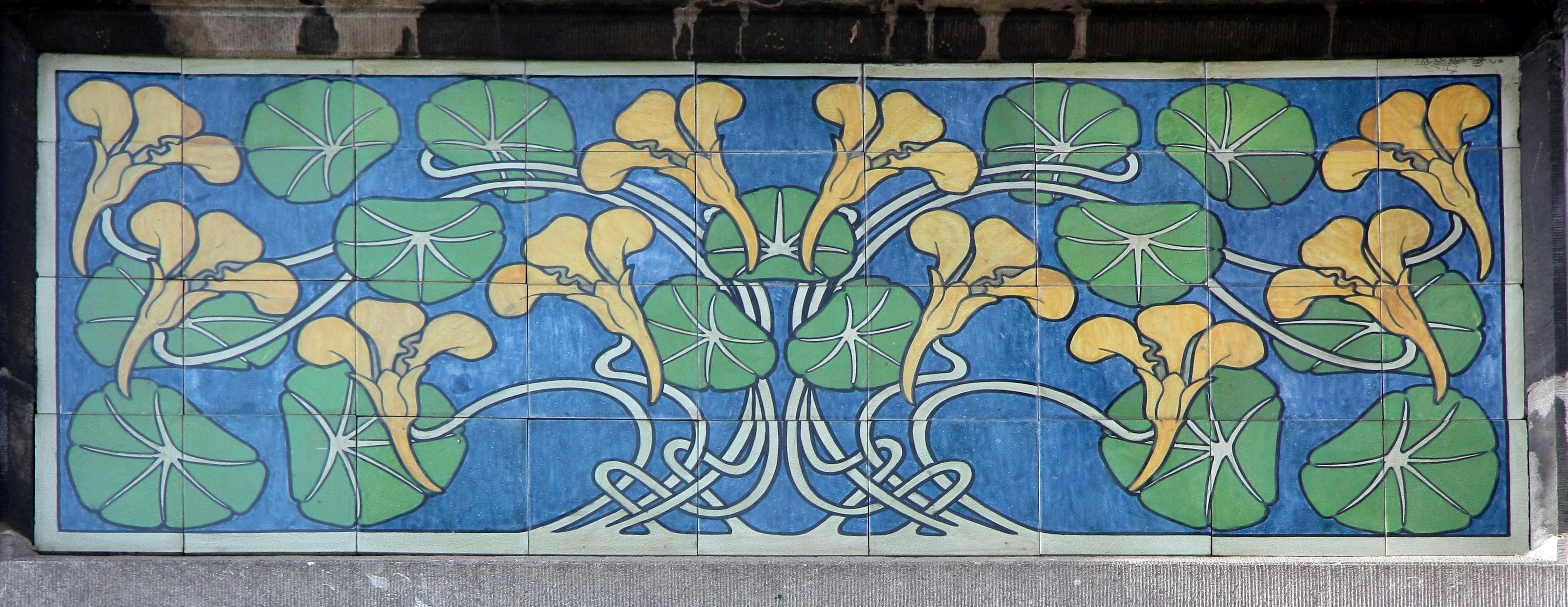 Amsterdam art nouveau tile tableau
